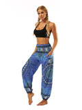 Elastic Waist Wide Leg Casual Pants