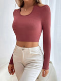 CASUAL TOP SLIM LONG SLEEVE T-SHIRT