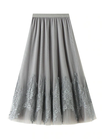 RETRO TEMPERAMENT GAUZE SKIRT