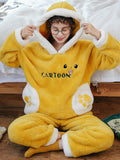YELLOW RABBIT SWEET LOVELY STUDENTS THICKEN WARM FLANNEL