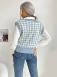 THOUSAND-BIRD V-NECK SWEATER KNITTED VEST