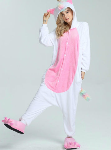 GOLDEN HORN UNICORN COSTUME PAJAMAS 