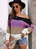 SPLICED LONG SLEEVE SWEATER