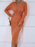 WOMEN LONG SLEEVE SWEATER DRESS