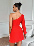 SEXY OPENWORK LONG SLEEVE DRESS