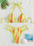 PRINTED HALTER SEXY SWIMSUIT
