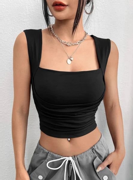 SEXY SOLID COLOR TUBE TOP VEST TOP