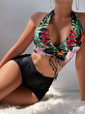 LEAF PRINTED SWIMSUIT BIKINI