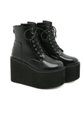 THICK HEEL WATERPROOF PLATFORM SIDE ZIPPER HIGH HEEL BOOTS