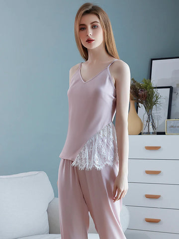 SILK SLING PAJAMAS PANTS SUIT