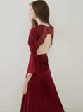 LACE BACKLESS SEXY HOME NIGHTGOWN
