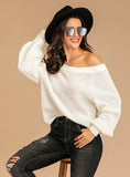LONG SLEEVE LOOSE SOLID COLOR SWEATER