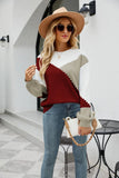 COLOR MATCHING PULLOVER STRIPED SWEATER