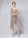 SEXY ONE SHOULDER SLEEVELESS DRESS