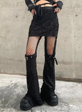 MICRO-TROUSERS HOLLOW HOLES EXPOSED LEGS PANT