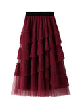 MULTI-LAYER CAKE SKIRT GAUZE SKIRT