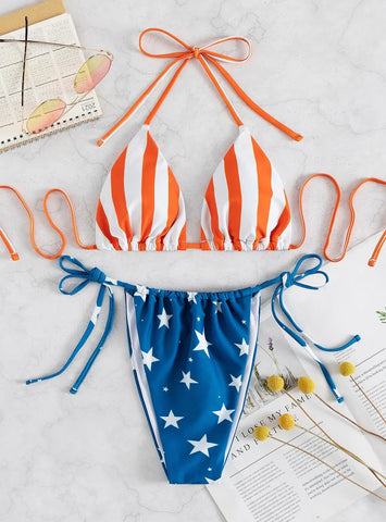 SEXY STAR STRIPE BIKINI