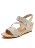 SOFT-SOLED BOHEMIAN PLATFORM WEDGE SANDALS