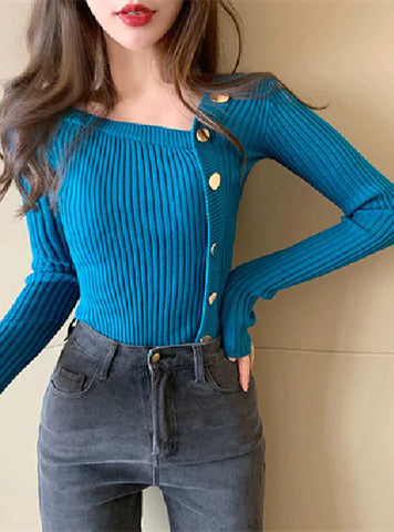 LADIES ALL-MATCH SWEATER SINGLE-BREASTED KNITTED CARDIGAN