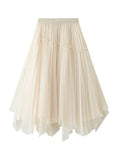 PEARL IRREGULAR HIGH WAIST GAUZE SKIRT