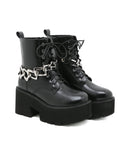 MARTIN BOOTS DETACHABLE SIDE ZIPPER OF METAL CHAIN