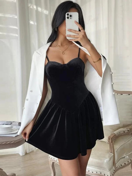 SEXY PARTY VELVET SLING DRESS