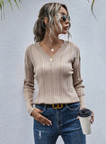 TWISTED PULLOVER LONG SLEEVE KNITTED BOTTOMING SHIRT