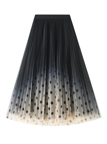 HIGH WAIST GRADIENT WAVE POINT SKIRT