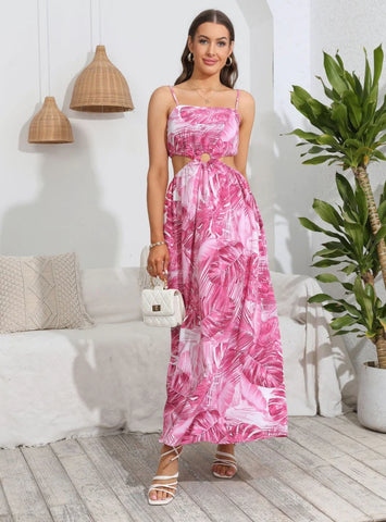 BOHEMIAN PRINT STRAPS DRESS