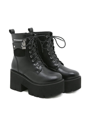 SIDE ZIPPER SMALL POCKET JEWELRY WOMEN BOOTS
