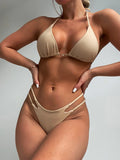 WOMEN SEXY SOLID COLOR BIKINI