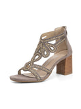 SEXY RHINESTONE GLADIATOR SANDALS