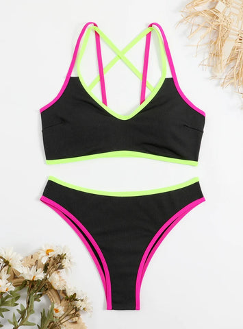 SEXY COLOR MATCHING SWIMSUIT
