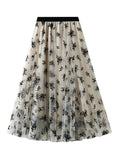 FLOCKING GAUZE SWING SKIRT
