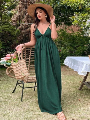 BEACH SEXY BACKLESS STRAPS DRESS