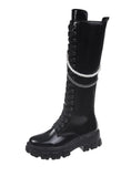 DATONG WAIST TALL TUBE SLIM MARTIN BOOTS