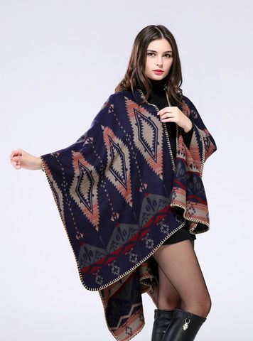 GEOMETRIC DIAMOND CASHMERE SHAWL