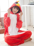 RED FLANNEL RED BIRD SIAMESE PAJAMA WOMAN