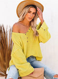PULLOVER V-NECK LONG SLEEVE SWEATER