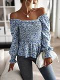 CASUAL SQUARE COLLAR LONG SLEEVE SHIRT