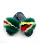 COOLSA SUMMER WOMEN FOX FUR SLIPPERS