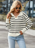 STRIPED SWEATER SOFT COMFORTABLE WARM TOP