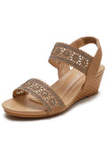 SOFT-SOLED WEDGE GLADIATOR SANDALS