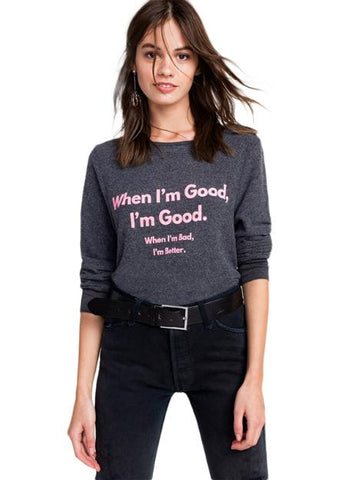 SOLID COLOR LETTER PRINT WOMEN SWEATSHIRTS O-NECK