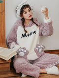 PURPLE BEAR'S PAW WARM PLUS VELVET PADDED FLANNEL