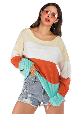 LOOSE ROUND NECK LONG SLEEVE SWEATER