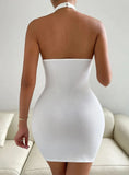SEXY HALTER BACKLESS SLEEVELESS DRESS