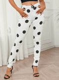 WOMEN HIGH WAIST POLKA DOT PANTS