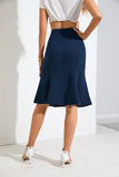HIGH WAIST SLIM FISHTAIL SKIRT