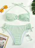 SOLID COLOR SWIMSUIT SEXY BIKINI